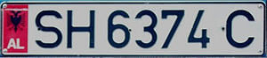  Дубликаты албанских номеров на авто