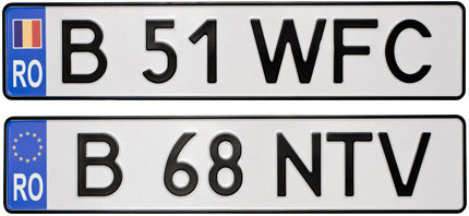 Румынские номера на машину